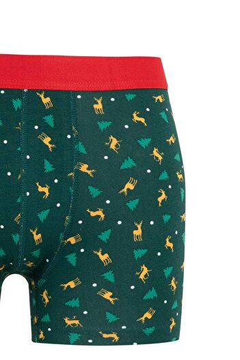 DeFacto Yılbaşı Temalı Regular Fit Boxer B0552AX23AU