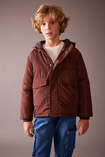 DeFacto Boy's Water Repellent Hooded Coat A2265A823Wn