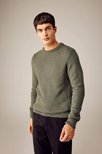 DeFacto Standard Fit Regular Cut Crew Neck Sweater X5157Az23Wn
