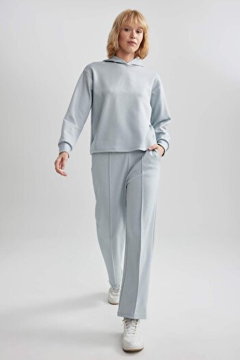 DeFacto Fit Cap Sweatshirt - Standard Sailor Fabric Sports Model A5626Ax23Au