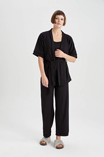 DeFacto Half Sleeve Dressing Gown-Fall in Love B6559Ax23Au