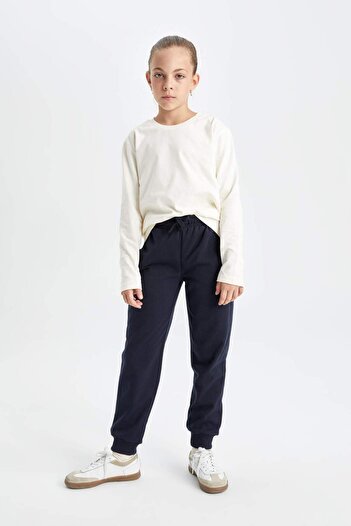 DeFacto Girl's Navy Blue School Sweatpants Y1226A623Au