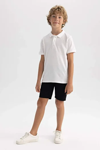 DeFacto Chlapecké tričko Pique Basic Plain Polo s krátkým rukávem B0668A8NS