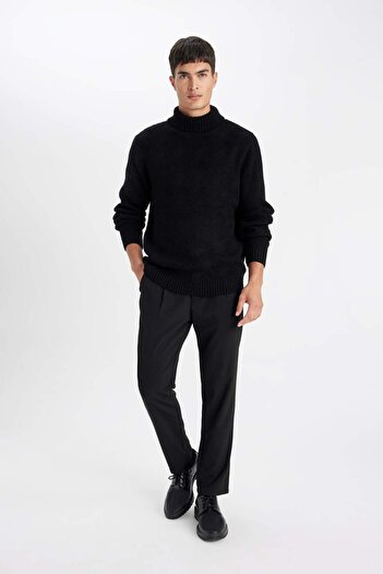 DeFacto Standard Fit Regular Cut Half Turtleneck Basic Plain Knitwear Sweater A9517Ax23Wn