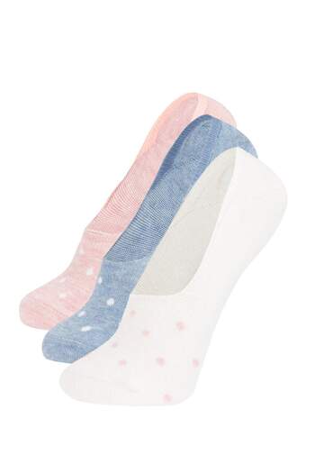 DeFacto Damen 3-teilige Baumwoll-Ballerina-Socken Z7560AZNS