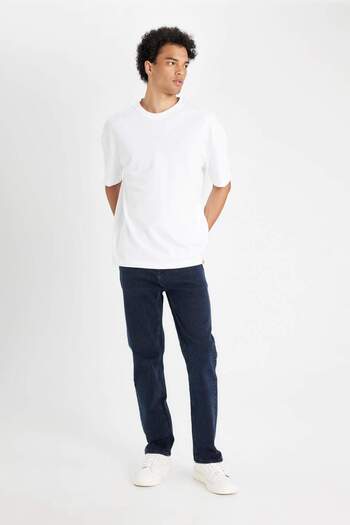 DeFacto Sergio Regular Fit Normál szabású Normál derékcső szárú Jean nadrág W7086AZ23SP