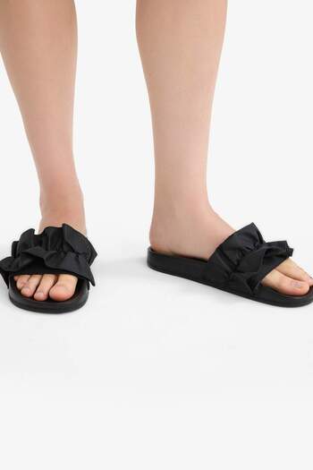 DeFacto Papuci de damă din piele artificială cu talpă plată