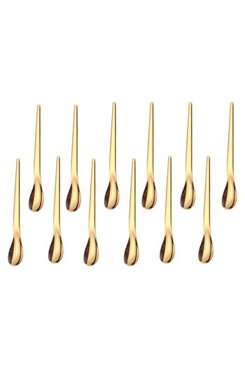 Chavin 304 Steel 12 Pieces Gold Luxury Modern Teaspoon Coffee Cup Spoon Cin581Sr-12X
