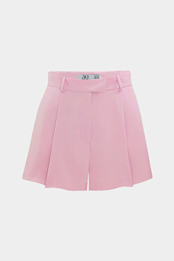 Açelya Okcu High Waist Wed Leg Pocket Detailed Mini Shorts