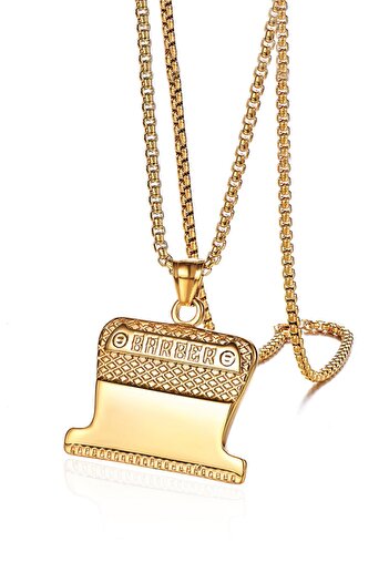 Chavin Barber Barber Shaver Steel Men's Necklace Ei93Sr