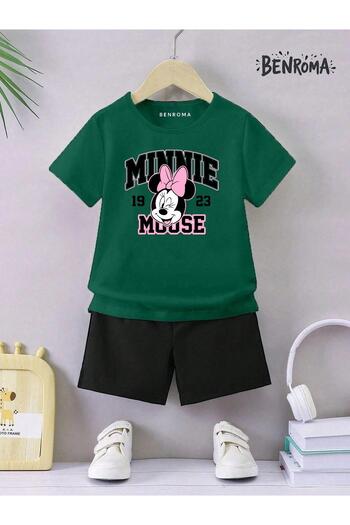 BENROMA Unisex Kids Shorts Set - Character Printed
