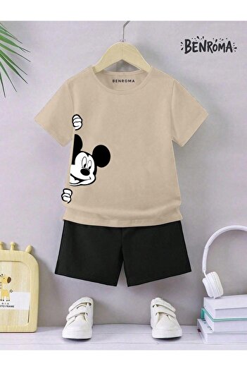 BENROMA Unisex Kids Shorts Set - Character Printed