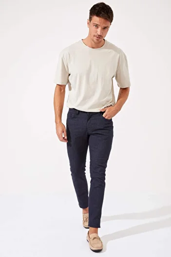 DeFacto Slim Fit Wool-Look Stretch Sustainable Pants R7382Az20Wn