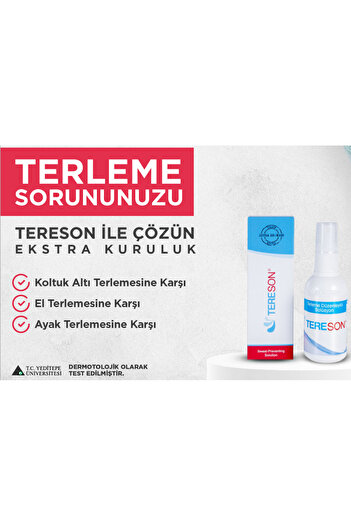 Tereson Terleme Önleyici Sprey 50 ml + Koku Karşıtı Ayak Bakım Kremi Gümüş Iyonlu 50 ml