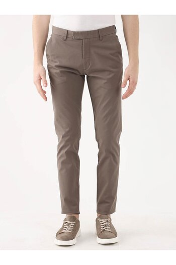 Dufy Brown Men's Plus Size Straight Pants