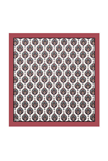 Bursa İpek Μεταξωτό μαντίλι Dusty Rose Hatai Pattern