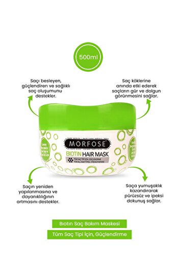 Morfose Biyotin İçerikli Saç Maskesi 500 ml