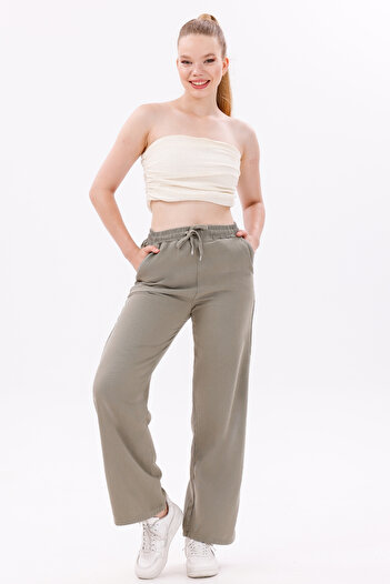freemen Women's High Waist Gabardine-Linen Textured Pants – Breathable Fabric, 4 Seasons Comfort