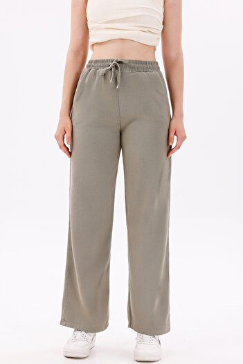 freemen Women's High Waist Gabardine-Linen Textured Pants – Breathable Fabric, 4 Seasons Comfort