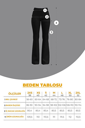 Moije Kadın Tayt Toparlayıcı Etkili Siyah Yüksek Bel Ispanyol Paça Pantolon
