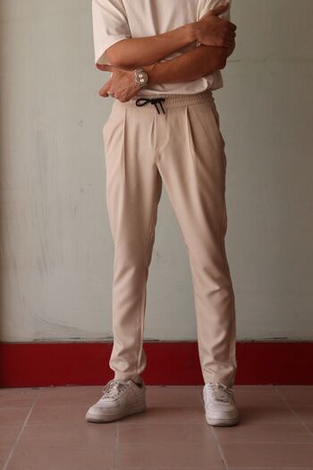 inpool New Season Men's Black Lace-up Trousers with Clamp Detail