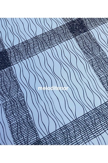 polset Fiber Lined Water Ripple Path Checkered Non-Slip Pvc Round Oilcloth Tablecloth