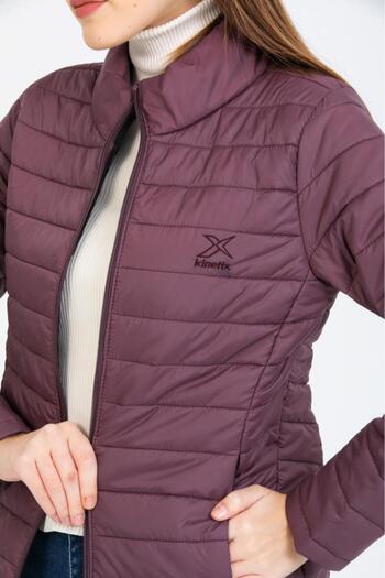 Kinetix SN659 Basıc Padded Coat Mürdüm Günlük Kadın Şişme Mont