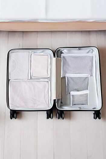ALAS 6 Pieces Striped Std Suitcase Organizer - Classic