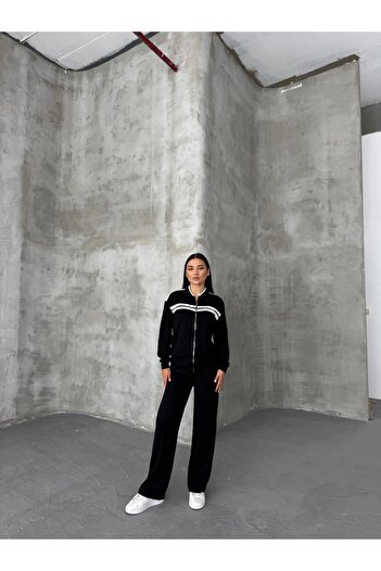 Bubble Women's Modal Fabric Long Sleeve Zippered Double Tracksuit Set