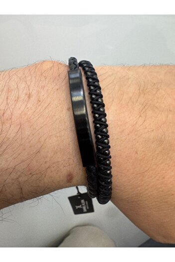 Daniel Klein Steel Black Men's Bracelet