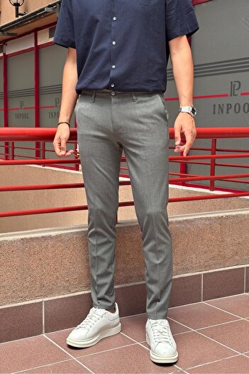 inpool Men's, Italian Cut, High-quality, Flexible Fabric Trousers