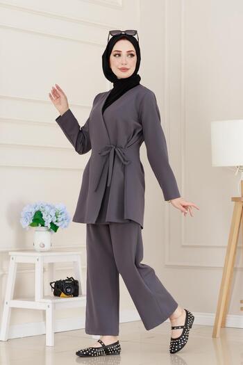 Sevitli Side Tie Hürremsuit-Grey