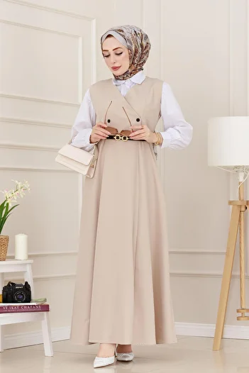 Sevitli Λεπτομερή Ζωντανά Παπούτσια Gilet Beige
