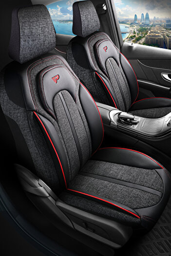 Panda Kılıf Panda Sevılla Series Linen Fabric Car Seat Cover - Full Set