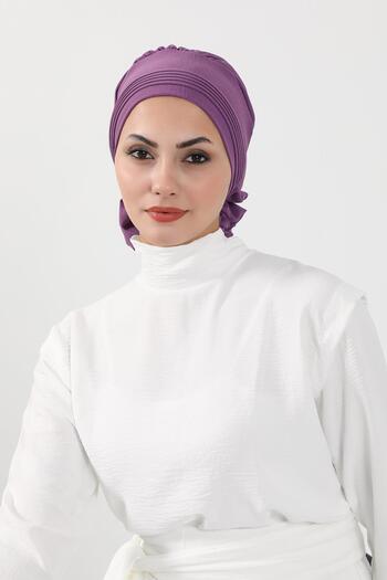 Aisha's Design Aerobin Fabric Ready-Made Turban, Ht-31A, Purple