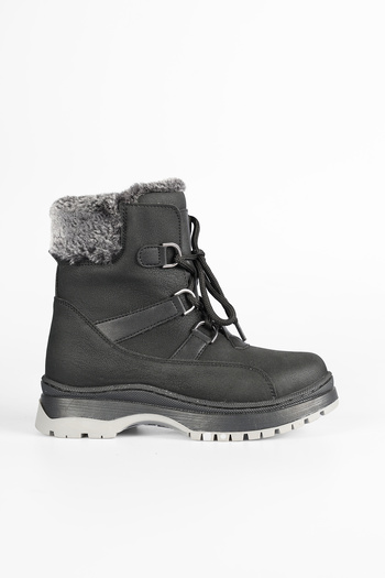 Vicco Alexis Black Girl's Boots - Ανατομικό φερμουάρ και αναπνεύσιμη γούνα