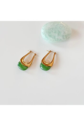 Vesce Atelier Verde Menta Steel Earrings