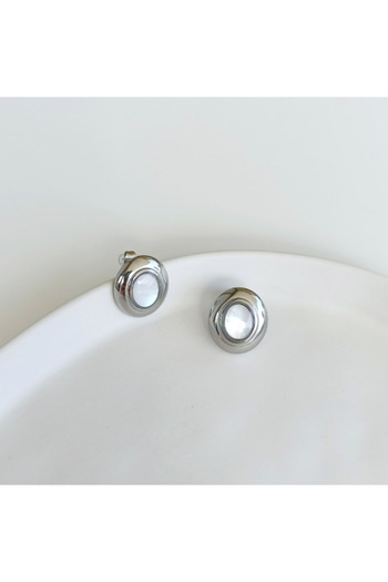 Vesce Atelier Lowell Gray Steel Earrings