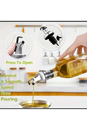 ESEMİZ Leakproof Set of 2 Oil Pot Stopper – Bottle Tip with Anti-Drip Cap |   Oil Pot Head, Plug, Plug