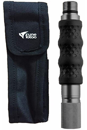 Zune Lotoo shovel extension handle, stainless steel/rubber, black, 17.9 cm