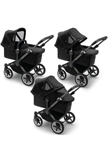 Bugaboo Capotina cu extensie plasa insecte Donkey Midnight (Negru)