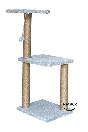 Petilux Welsoft Fabric Covered Jute Drawstring Cat Scratching Playground