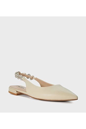 Dune London WOMEN'S-HOLLYWOOD-ECRU-LEATHER-39