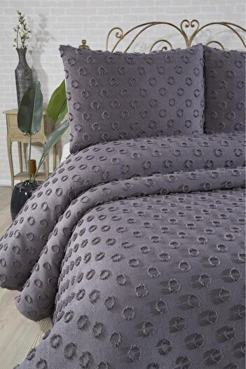 Çeyiz Diyarı Dowry Land Conical 3 Piece Double Pique Set Anthracite
