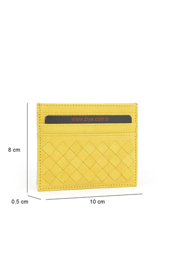 Ziya , Unisex Genuine Leather Card Holder 1539852Z05 Yellow