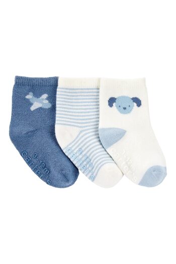 Carter's Baby Boy Patterned 3-Piece Socks