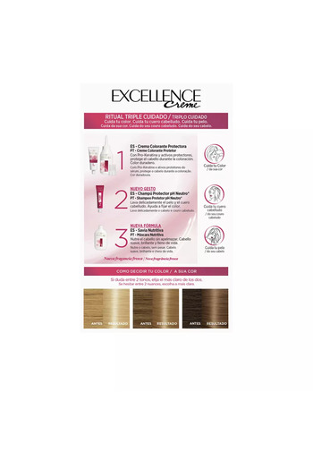 L'Oreal Paris Vopsea de par imbogatita cu Pro-Keratina, EXCELLENCE, 9.3 rubio claro claro dorado, 1 buc