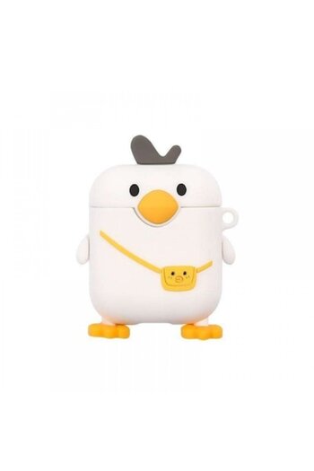 OEM Silicon 3D Protective Case for Apple AirPods 1/2 - Duck Model, White