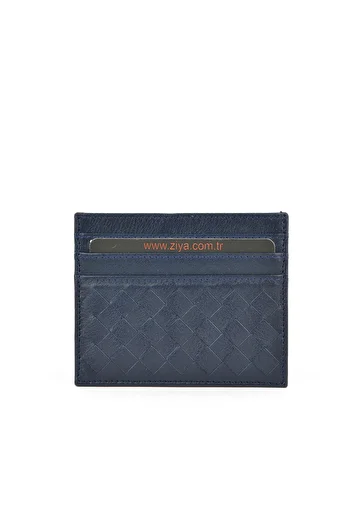 Ziya , Unisex Genuine Leather Card Holder 1539852Z05 Navy Blue