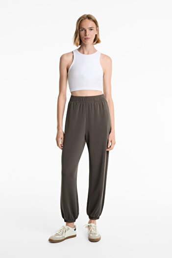 Oysho Soft-touch joggers with modal